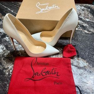 Christian Louboutin So Kate 120 kid leather in Neige (white) Euro size 39/US 8.5